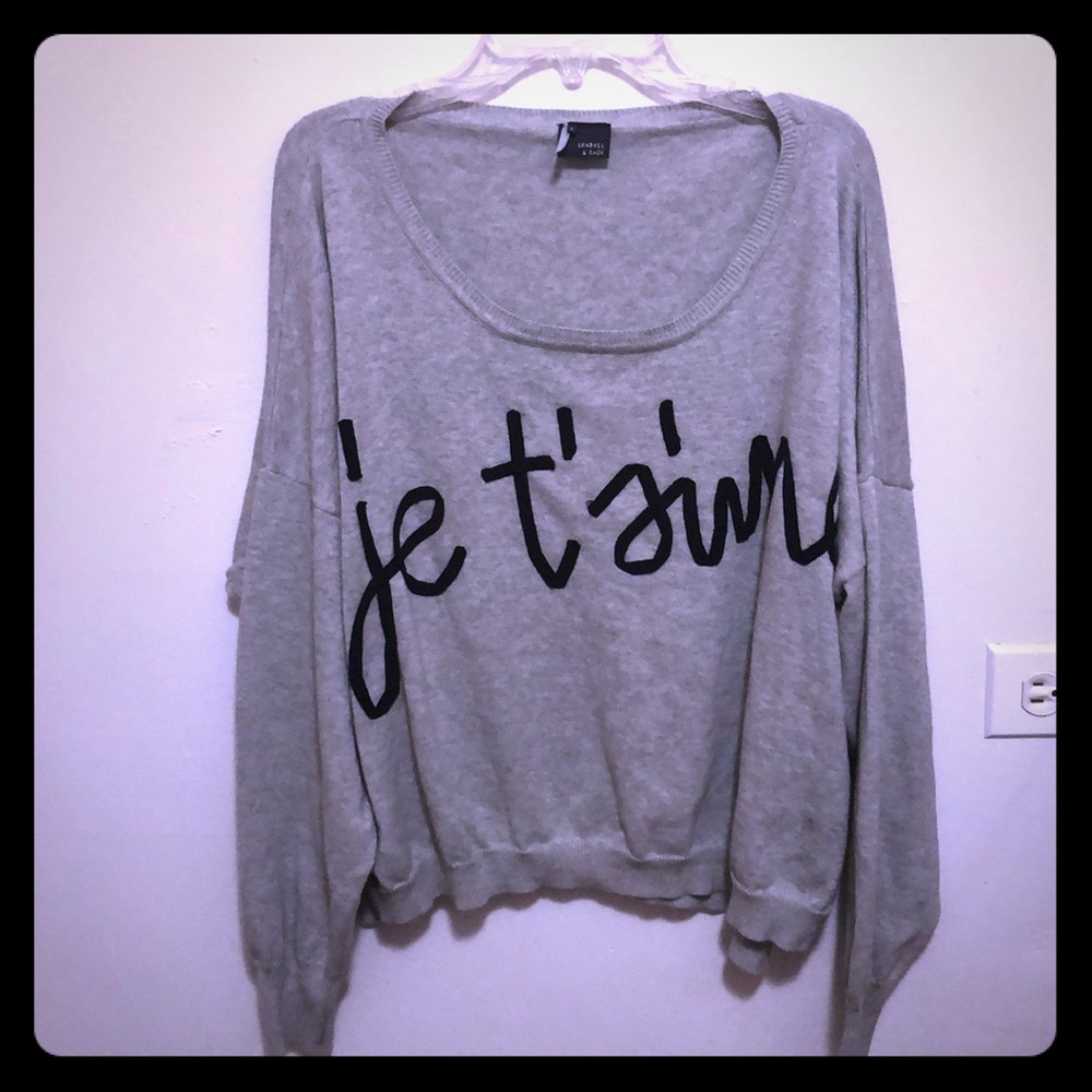 Sparkle & Fade “Je T’aime” sweater